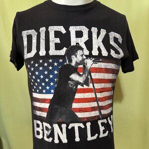 Dierks Bentley Tour Men’s T-Shirt Small USA Flag Country Music Tultex Cotton